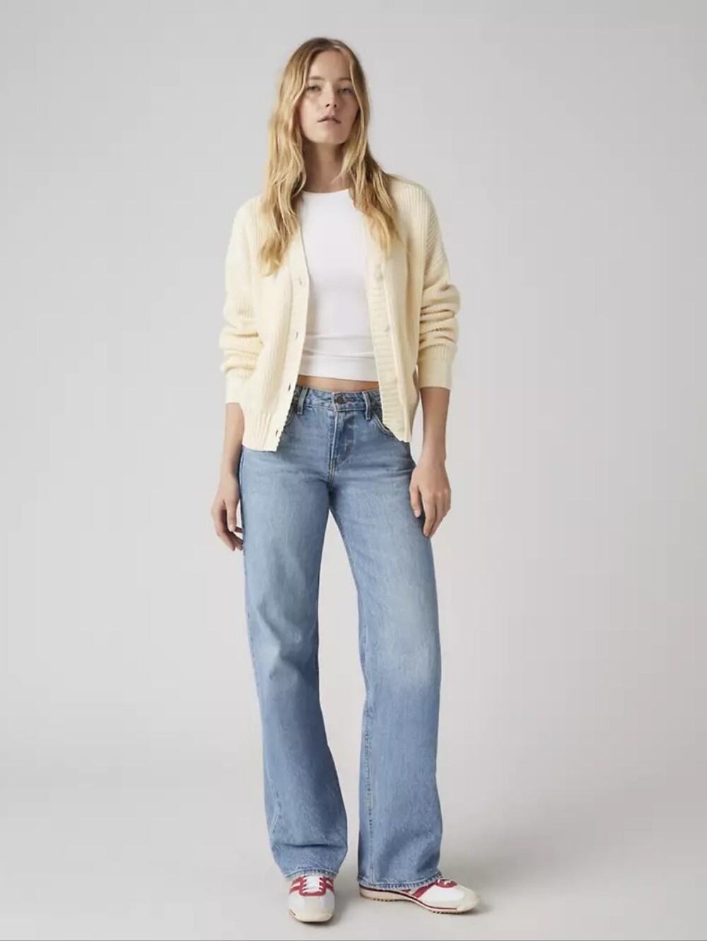 Levi's Low Loose Wide Leg Baggy Low Rise No Stretch Y2K Medium Wash Jeans 30
